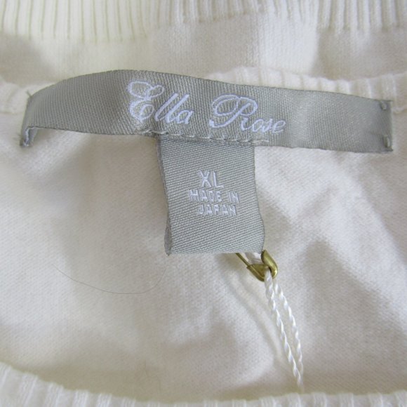 Ella Rose Women's The Majestic Cotton Blend Sleeveless Top Blouse Cream XL - Picture 5 of 8